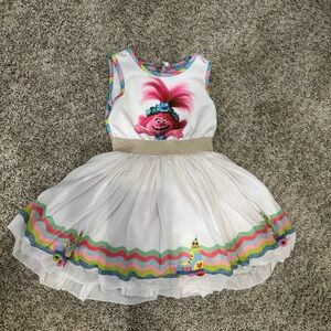 Trolls Dress with Pink and White 3T